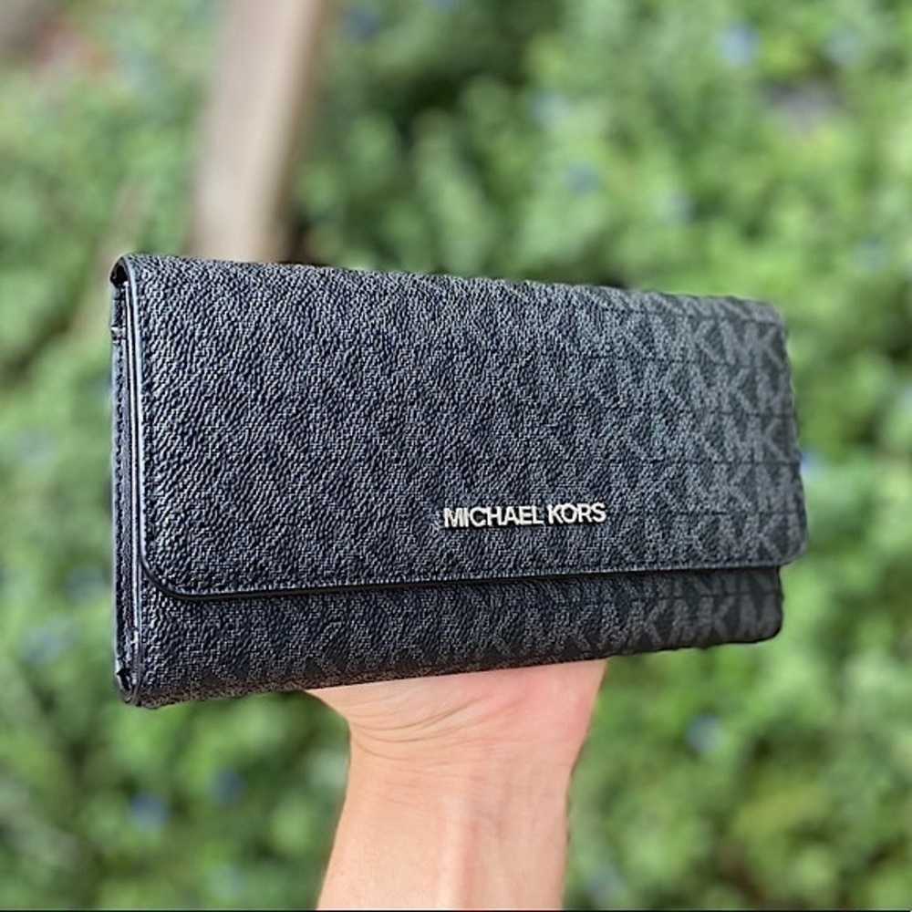 Michael Kors Jet Set Trifold Wallet Black